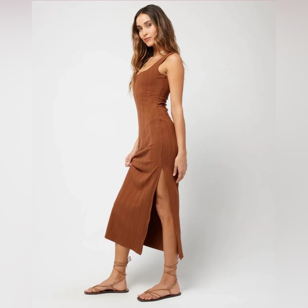 L*Space Celine Brown Midi Dress
